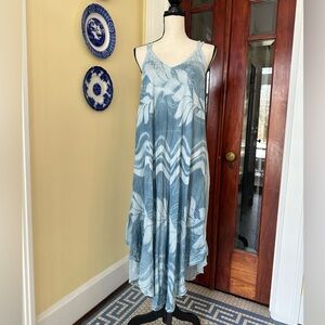 Advance | Boho Embroidered Sleeveless Beach Midi Dress, Free Size